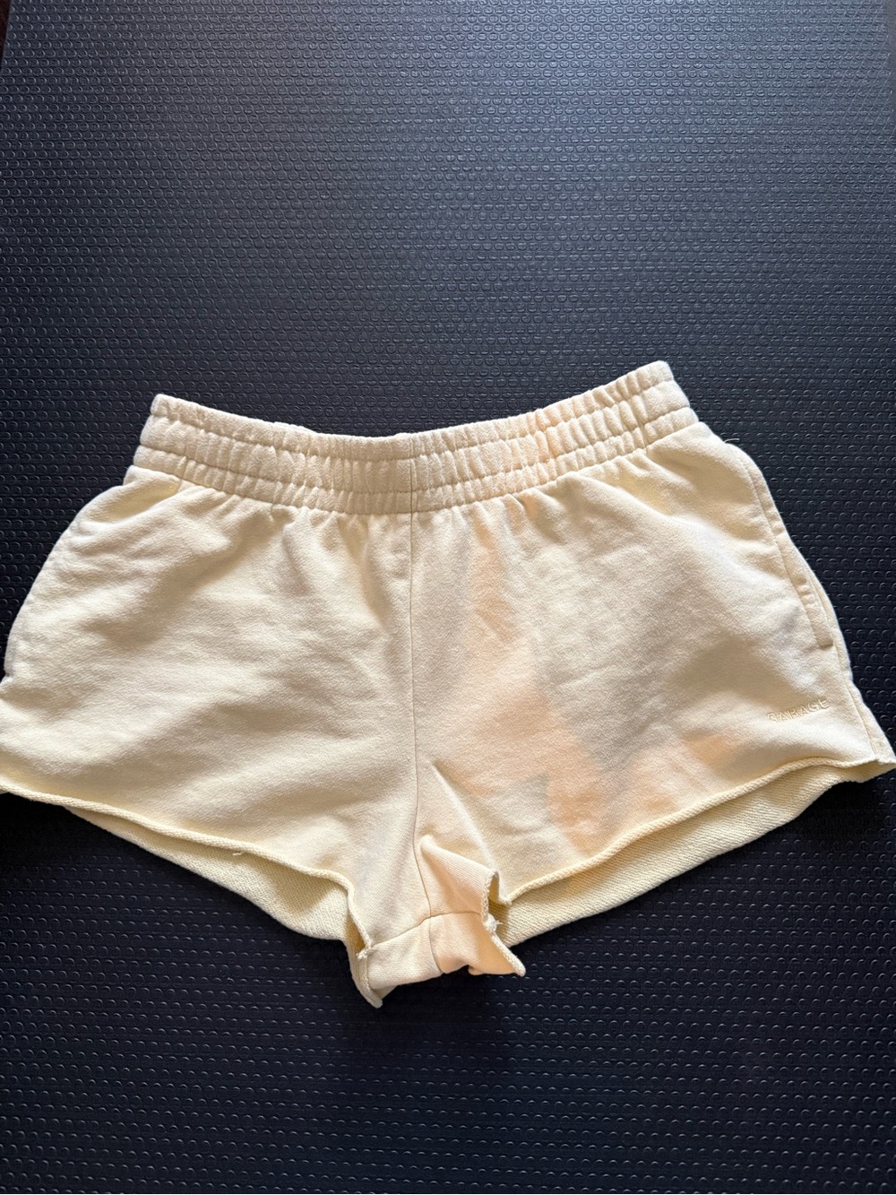 Garage Cream Elastic-Waist Athletic Lounge Shorts